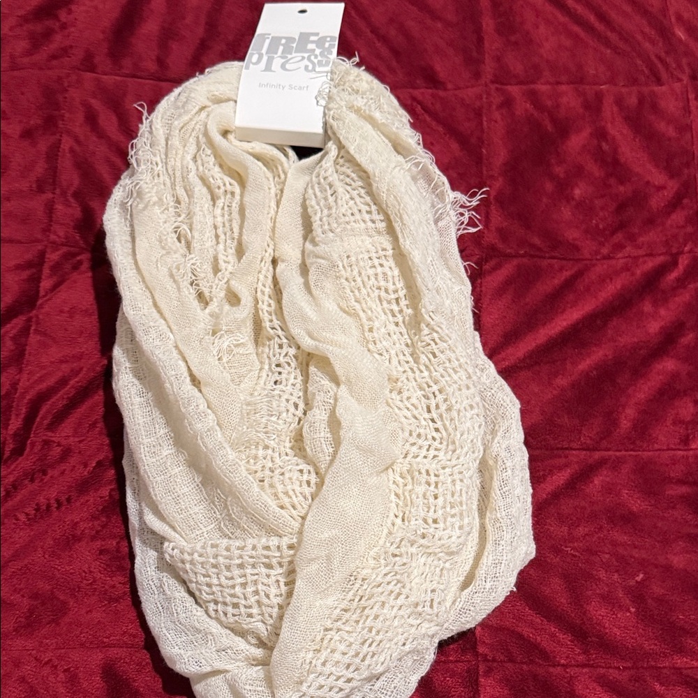 Free Press Soft White Infinity Scarf